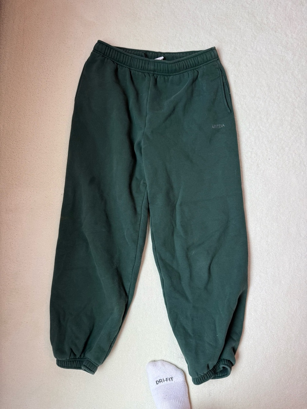 Aritzia Dark Green Track Joggers